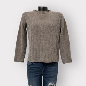 Rangoli VINTAGE Womens Chenille Oversized Sweater sz S Chunky Cable Knit Soft